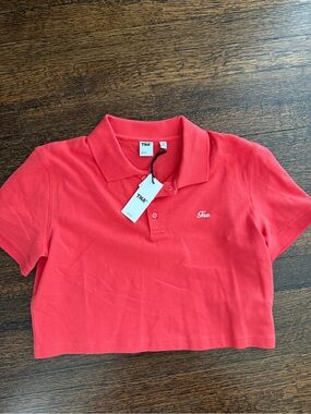 TNA Coral Polo Crop Top
